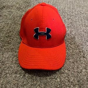 Youth (S/M) Orange and Blue Under Armour Baseball Cap